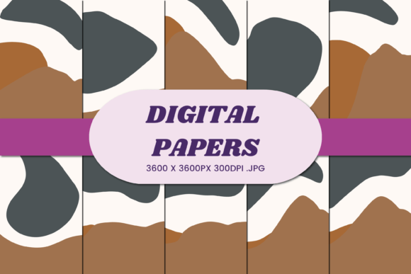 Abstract Brown Green 6 Digital Paper
