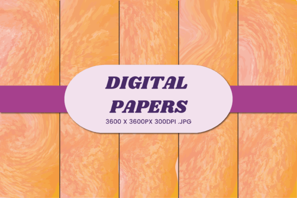 Abstract Orange Yellow 2 Digital Paper