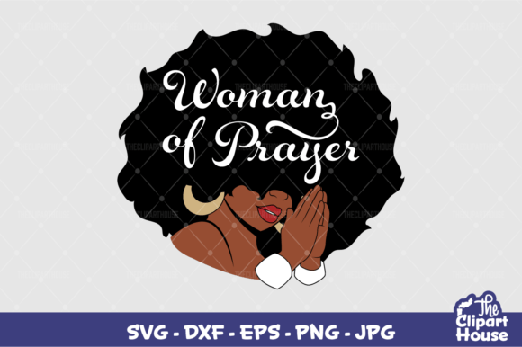 Afro Woman of Prayer 2: A Versatile Digital Asset for Creative Faith-Based Projects