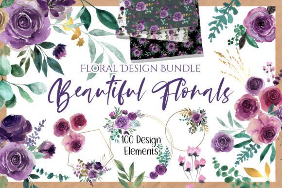 Beautiful Florals - Watercolor Graphics