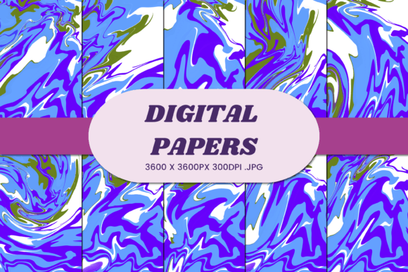 Blue Marble Liquid 2 Digital Paper