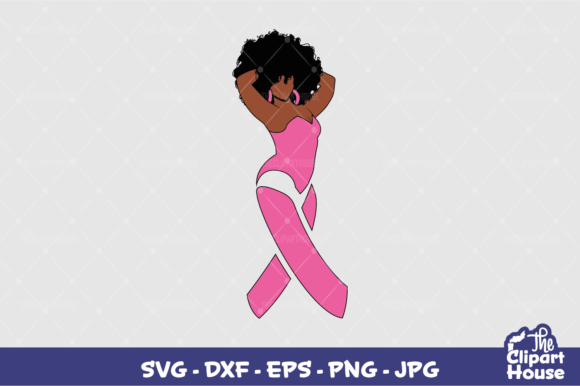 Breast Cancer Woman Pose Design