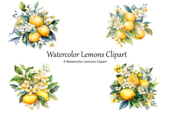 Brighten Your Projects with Watercolor Lemon Bouquet Clipart: A Creative Resource Guide