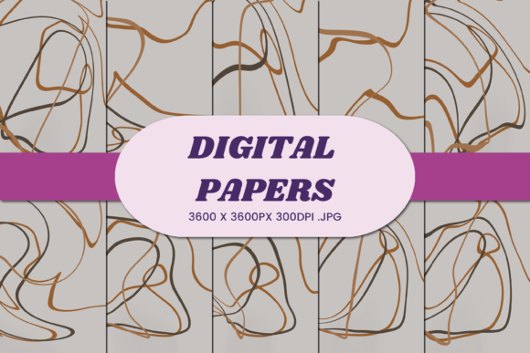 Evaluating Abstract Line Brown Digital Paper for Professional and Creative Projects