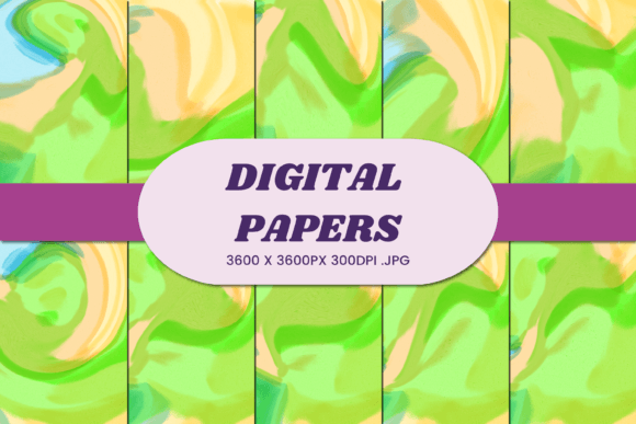 Green Blue Yellow Liquid 7 Digital Paper: A Versatile Asset for Modern Creators