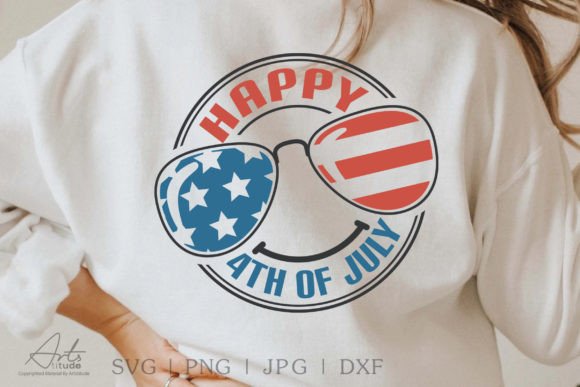Happy 4th of July T-shirt Design SVG PNG