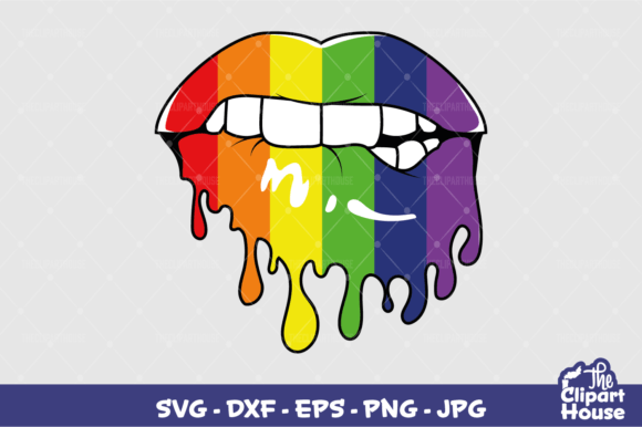 LGBTQ Drippy Lips: A Bold Graphic Asset for Crafters & Designers