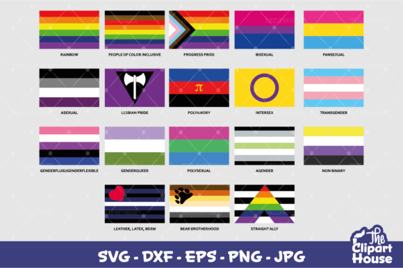 LGBTQIA Flags for Cricut, Silhouette & Cutting Machines