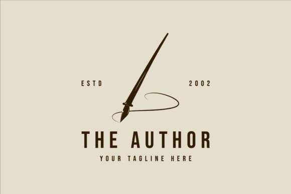 Pen Logo Vintage Vector Simple Design