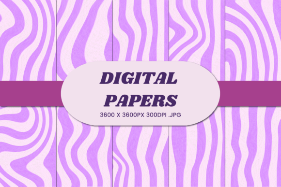 Retro Groovy Purple 1 Digital Paper: Elevate Your Creative Projects with Vintage Charm