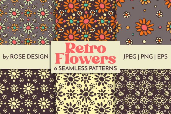 Seamless Retro Floral Patterns: Bringing 70s Nostalgia to Your Creative Projects